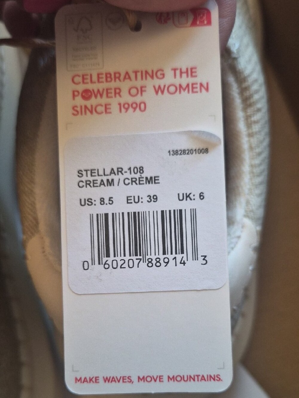 Roxy Stellar 108 Women's Cream Casual Lace-Up Sneakers - Picture 5 of 5